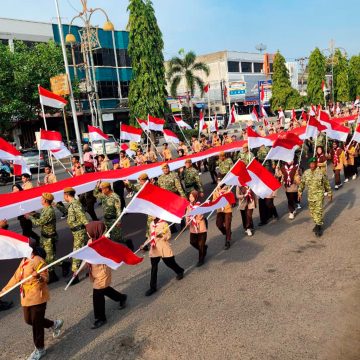 Getarkan Jiwa Nasionalisme, Kirab Bendera Raksasa Sukses Pukau Masyarakat Aceh