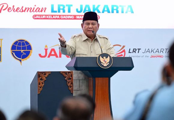 Prabowo Resmikan LRT Jalur Kelapa Gading Manggarai