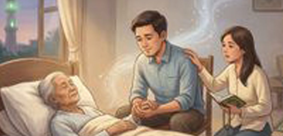 Ilustrasi mendampingi orang sakaratul maut Mozaik Islam Keluarga Wajib Tahu! Begini Cara Menuntun Orang Sakaratul Maut Menurut Islam