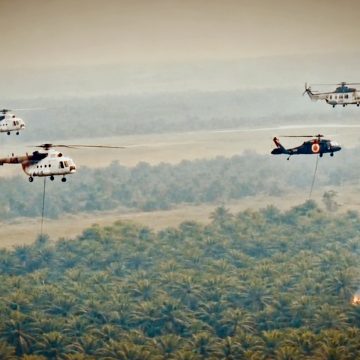 Indonesia Kerahkan Puluhan Pesawat Operasi Gabungan Karhutla