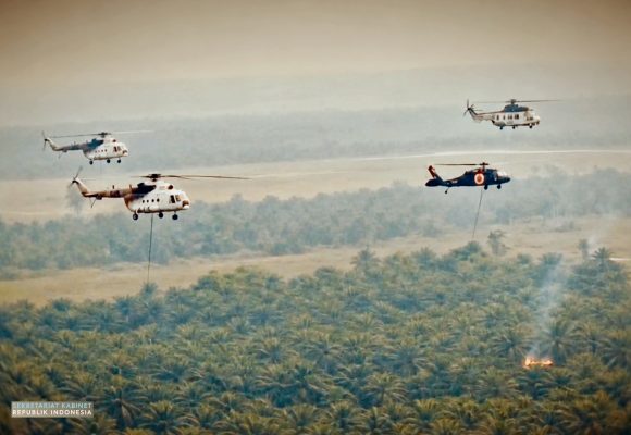 Oprasi Gabungan Karhutla Indonesia Kerahkan Puluhan Pesawat Operasi Gabungan Karhutla