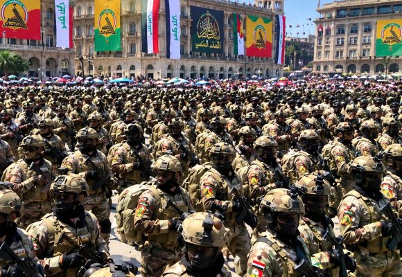 Defile Pasukan Iran Pasukan AS Hengkang, Irak Gelar Pemakaman Simbolis
