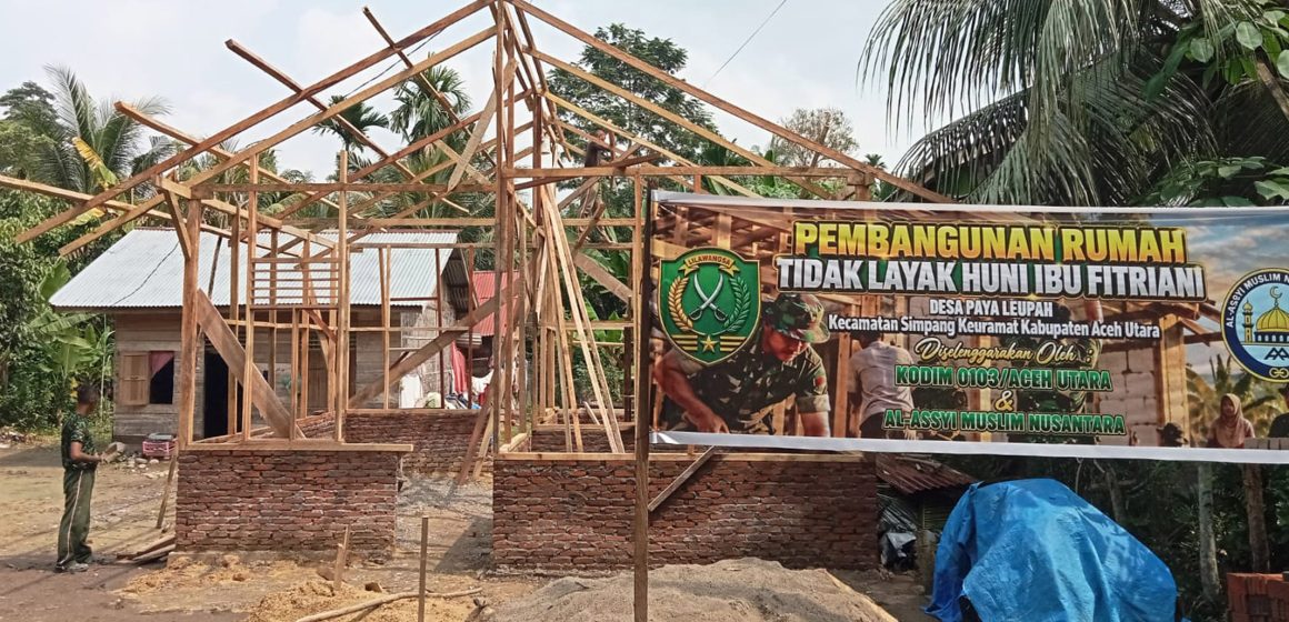 MBCIndonesia.com TNI Kebut Bangun Rumah Layak Huni untuk Warga Aceh Utara