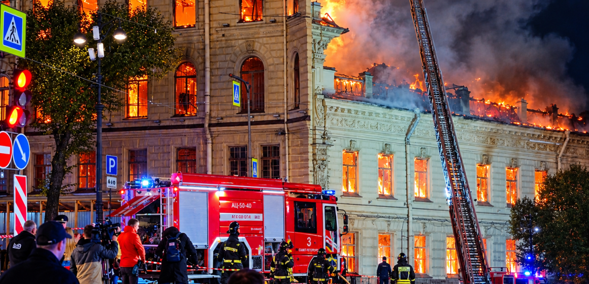 Mansion Bersejarah St Petersburg Terbakar mbcindonesia Mansion Bersejarah di St. Petersburg Dilalap Api