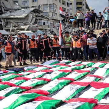 Gaza Berduka, 105 Korban Dimakamkan Massal