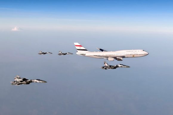 Jet Tempur TNI AU Kawal Kunjungan Presiden Mesir di Indonesia