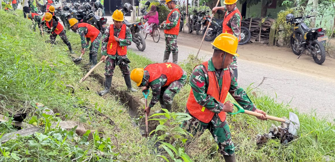 TNI Pulihkan Lahan Pertanian Pascabencana di Bireuen