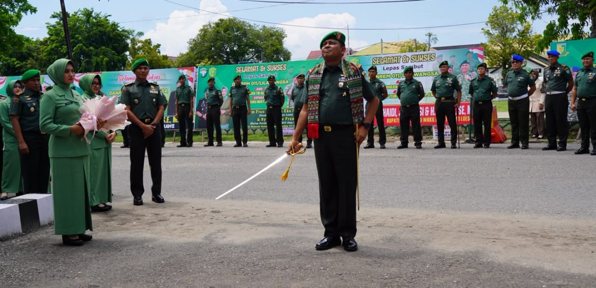 Momen Haru Brigjen Ali Imran Pamit ke Prajurit Korem Lilawangsa
